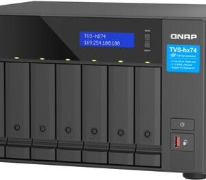 QNAP TVS-h874T - NAS-Server - 8 Schächte - SATA 6Gb/s - RAID JBOD, 0, 1, 5, 6, 10, 50, 60 - RAM 32GB - 2,5 Gigabit Ethernet - iSCSI Support (TVS-H874T-I7-32G)