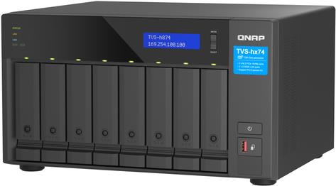 QNAP TVS-h874T - NAS-Server - 8 Schächte - SATA 6Gb/s - RAID JBOD, 0, 1, 5, 6, 10, 50, 60 - RAM 32GB - 2,5 Gigabit Ethernet - iSCSI Support (TVS-H874T-I7-32G)