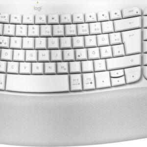 Logitech Ergo Series - Tastatur - kabellos - 2,4 GHz, Bluetooth LE - QWERTZ - Deutsch - Off-White (920-012284)