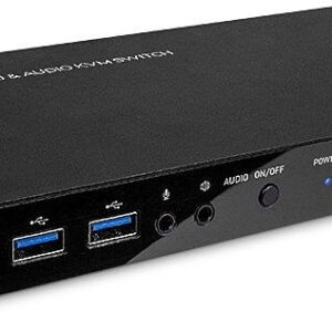 Lindy KVM Switch HDMI 4K60, USB 3.0 & Audio, 4 Port Schaltet zwischen 4 mit HDMI und USB 3.0 Ports ausgestatteten PCs von einer einzigen Konsole (Tastatur, Maus, Monitor) aus um (39313)