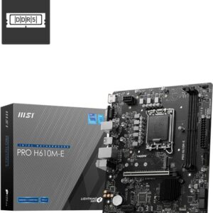 MSI PRO H610M-E - Motherboard - micro ATX - LGA1700-Sockel - H610 Chipsatz - USB 3,2 Gen 1 - Gigabit LAN - Onboard-Grafik (CPU erforderlich) - HD Audio (8-Kanal) (7D48-019R)