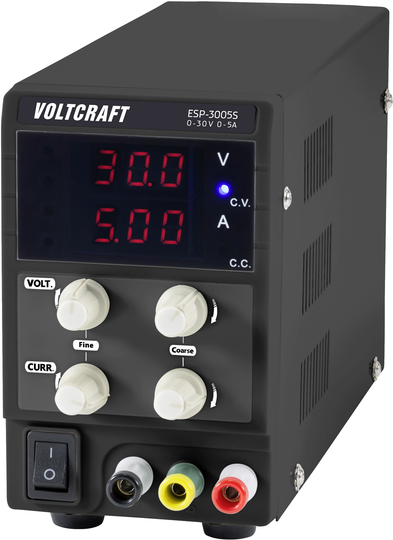 VOLTCRAFT ESP-3005S Labornetzgerät, einstellbar 0 - 30 V 0 - 5 A 150 W Steckanschluss 4 mm schmale Bauform Anzahl Ausgänge 1 x (VC-12839630)