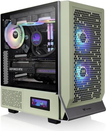 Thermaltake Ceres 300 TG ARGB - Mid tower - E-ATX - Seitenteil mit Fenster (gehärtetes Glas) - keine Spannungsversorgung (PS/2) - Matcha Green - USB/Audio (CA-1Y2-00MEWN-00)
