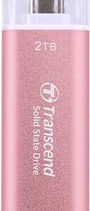 Transcend ESD300P - SSD - 2 TB - extern (tragbar) - USB 3.2 Gen 2x1 (USB-C Steckverbinder) - Rosy Pink (TS2TESD300P)