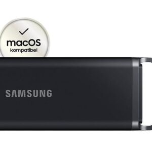 Samsung T5 Evo MU-PH8T0S - SSD - verschlüsselt - 8TB - extern (tragbar) - USB 3,2 Gen 1 (USB-C Steckverbinder) - 256-Bit-AES - Schwarz (MU-PH8T0S/EU)