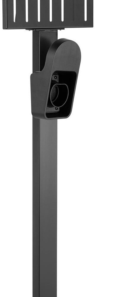 InLine Universal Wallbox-Standfuß mit EV-Ladekabel Halterung schwarz - Dieser Universal Wallbox-Standfu&szlig, mit EV-Ladekabel Halterung von InLine ist die perfekte L&ouml,sung f&uuml,r Situationen - in denen eine Wandmontage der EV-Ladestation nicht m&ouml,glich ist. Diese robuste Allwetter-L&ouml,sung erm&ouml,glicht Ihnen die bequeme Aufladung Ihres Elektrofahrzeugs im Freien - ohne sich um die Wetterbedingungen sorgen zu m&uuml,ssen. Der Standfu&szlig, ist mit einem Prallblech ausger&uuml,