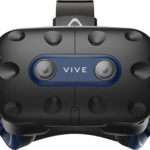 HTC VIVE PRO 2 Full Kit Virtual Reality Brille Schwarz (matt), Schwarz/Blau inkl. Controller, mit integriertem Soundsystem (99HASZ014-00)