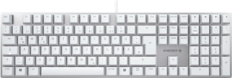 CHERRY KC 200 MX - Tastatur - USB - QWERTZ - Deutsch - Tastenschalter: CHERRY MX2A Brown - weiß - plastikfreie Verpackung (G80-3950LIBDE-1)