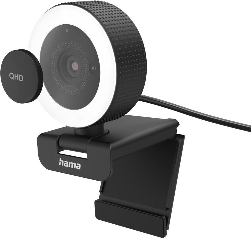 Hama C-850 Pro. Megapixel (ca.): 4 MP, Maximale Video-Auflösung: 2560 x 1440 Pixel, Kamera HD Typ: Quad HD. Schnittstelle: USB 2.0, Produktfarbe: Schwarz, Befestigungstyp: Clip / Ständer. Unterstützt Windows-Betriebssysteme: Windows 10, Windows 11 (00139989)