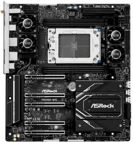 ASRock TRX50 WS - Motherboard - E-ATX - Socket sTR5 - AMD TRX50 Chipsatz - USB4, USB-C 3,2 Gen 2x2, USB 3,2 Gen 2, USB 3,2 Gen 1 - 10 Gigabit LAN, 2,5 Gigabit LAN, Bluetooth, Wi-Fi 6E - Onboard-Grafik (CPU erforderlich) - HD Audio (8-Kanal) (90-MXBN40-A0UAYZ)