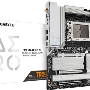 Gigabyte TRX50 AERO D - 1,0 - Motherboard - E-ATX - Socket sTR5 - AMD TRX50 Chipsatz - USB 3,2 Gen 1, USB 3,2 Gen 2, USB4, USB-C 3,2 Gen 2x2 - 10 Gigabit LAN, 2,5 Gigabit LAN, Bluetooth, Wi-Fi 7 - HD Audio (8-Kanal) (TRX50 AERO D)