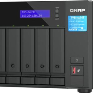 QNAP TVS-H674T - NAS-Server - 6 Schächte - SATA 6Gb/s - RAID 0, 1, 5, 6, 10, JBOD, 50 - RAM 32GB - 2,5 Gigabit Ethernet - iSCSI Support (TVS-h674T-i5-32G)
