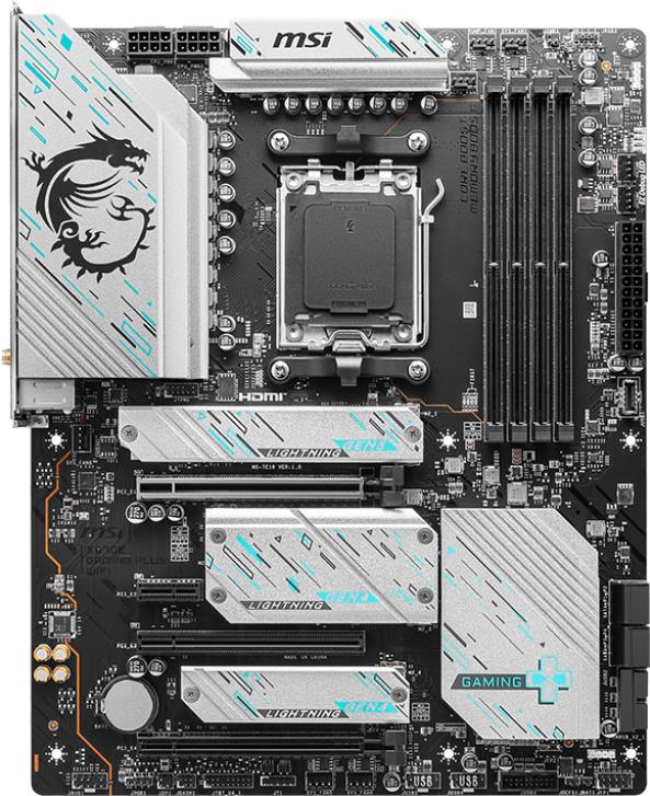 MSI X670E GAMING PLUS WIFI - Motherboard - ATX - Socket AM5 - AMD X670 Chipsatz - USB 3,2 Gen 2, USB-C 3,2 Gen2, USB 3,2 Gen 1, USB-C 3,2 Gen 2x2 - Wi-Fi 6E, Bluetooth, 2,5 Gigabit LAN - Onboard-Grafik (CPU erforderlich) - HD Audio (8-Kanal) (7E16-003R)