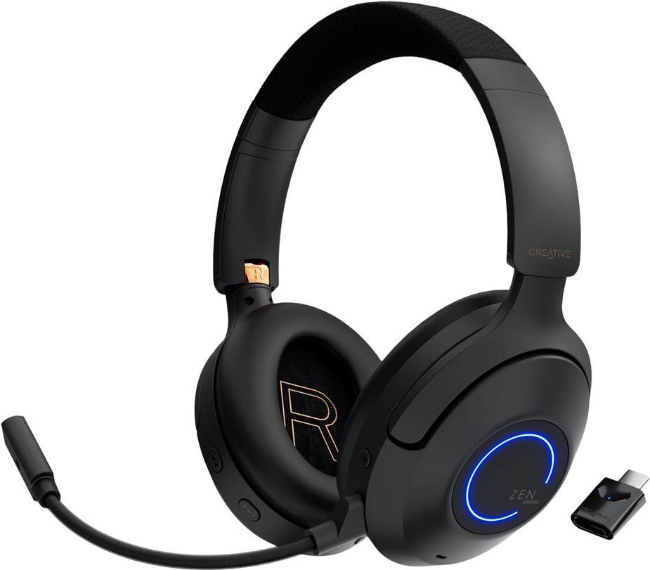 Creative Zen Hybrid Pro Classic - Headset - ohrumschließend - Bluetooth - kabellos - aktive Rauschunterdrückung - Schwarz (51EF1040AA001)