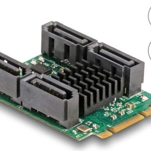 Delock Konverter M.2 Key B+M Stecker zu 4 x SATA Stecker mit RAID und HyperDuo (61062)