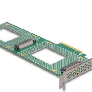 Delock - Speicher-Controller - Gabelung, 236 x 87 mm - U.2 NVMe - PCIe 4,0 x8 (90151)