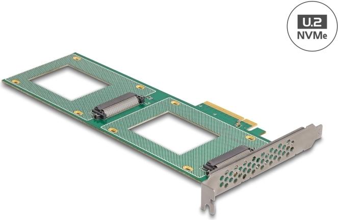 Delock - Speicher-Controller - Gabelung, 236 x 87 mm - U.2 NVMe - PCIe 4,0 x8 (90151)