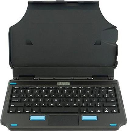 Zebra Gamber-Johnson 2-in-1 - Tastatur und Foliohülle (Hülle) - aufsetzbar - mit Touchpad, Maustasten - POGO pin - QWERTY - GB (3PTY-GJ-7160-1789-01)