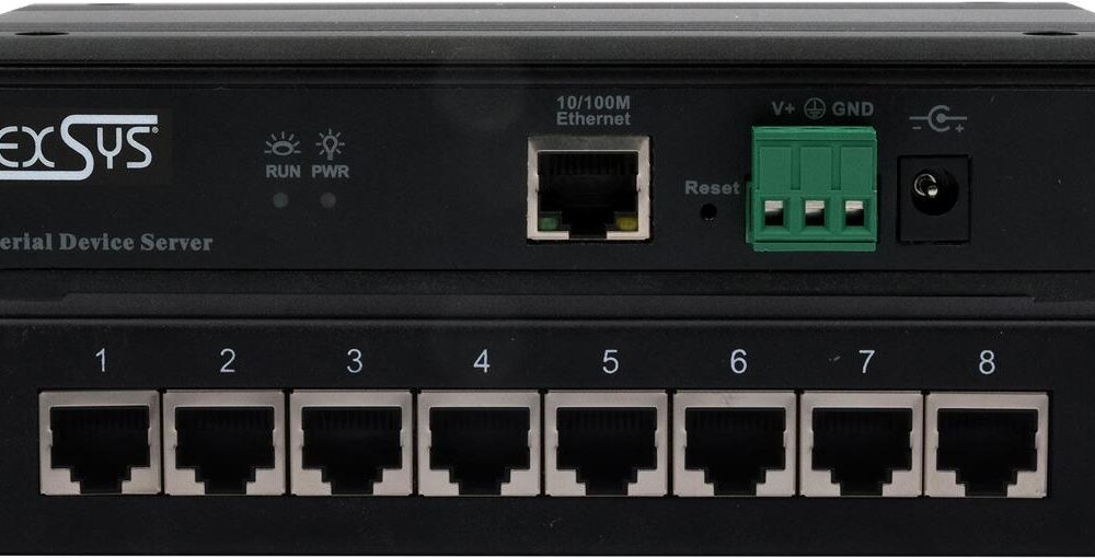 EXSYS GmbH Serial Device Server 8x RS232/422/485, mit Netzadapter (EX-61008)
