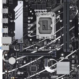 ASUS PRO B760M-R D4 - Motherboard - micro ATX - LGA1700-Sockel - B760 Chipsatz - USB 3,2 Gen 1 - 2,5 Gigabit LAN - Onboard-Grafik (CPU erforderlich) - HD Audio (8-Kanal) (90MB1HA0-M0EAY0)
