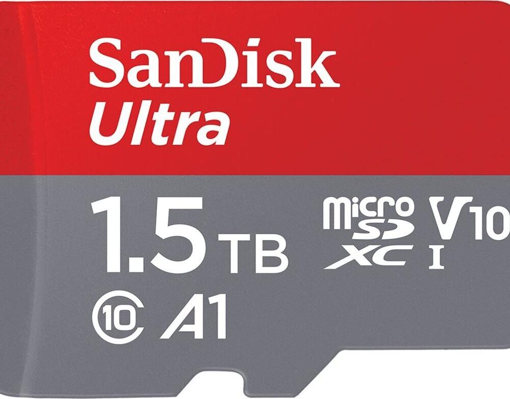 SanDisk Ultra - Flash-Speicherkarte (microSDXC-an-SD-Adapter inbegriffen) - 1,5TB - A1 / UHS Class 1 / Class10 - microSDXC UHS-I (SDSQUAC-1T50-GN6MA)