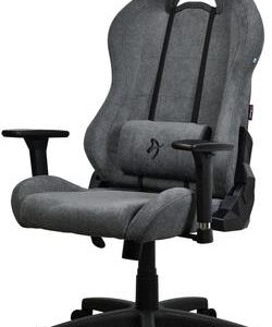 Arozzi Torretta 2023 Edition - Stuhl - ergonomisch - Armlehnen - T-förmig - Neigen - Drehgelenk - weicher Stoff - Ash (TORRETTA-SFB-ASH2)