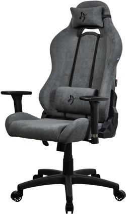 Arozzi Torretta 2023 Edition - Stuhl - ergonomisch - Armlehnen - T-förmig - Neigen - Drehgelenk - weicher Stoff - Ash (TORRETTA-SFB-ASH2)
