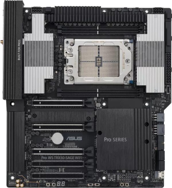 ASUS PRO WS TRX50-SAGE WIFI - Motherboard - SSI CEB - Socket sTR5 - AMD TRX50 Chipsatz - USB 3,2 Gen 1, USB 3,2 Gen 2, USB-C 3,2 Gen 2x2 - 10 Gigabit LAN, 2,5 Gigabit LAN, Wi-Fi 7, Bluetooth - Onboard-Grafik (CPU erforderlich) - HD Audio (90MB1FZ0-M0EAY0)