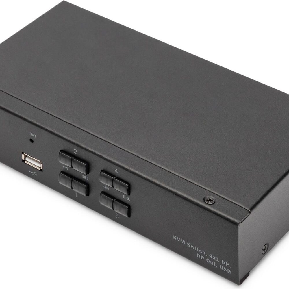 Digitus KVM Switch - 4x1 DP - DP Out,USB (DS-12891)