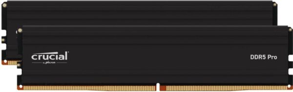 Crucial - DDR5 - Kit - 64 GB: 2 x 32 GB - DIMM 288-PIN - 5600 MHz / PC5-44800 - CL46 - 1.1 V - ungepuffert - on-die ECC - Schwarz (CP2K32G56C46U5)