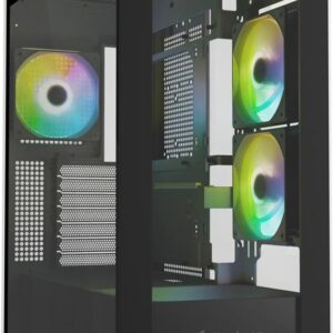 Sharkoon Rebel C60 - Midi Tower - PC - Schwarz - ATX - micro ATX - Mini-ITX - Stahl - Gehärtetes Glas - Gaming (4044951040032)