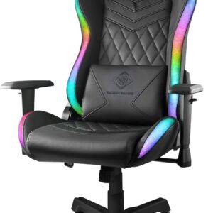 Deltaco GAM-080 Gamingstuhl Kunstleder m. RGB LED pink (GAM-080-P)
