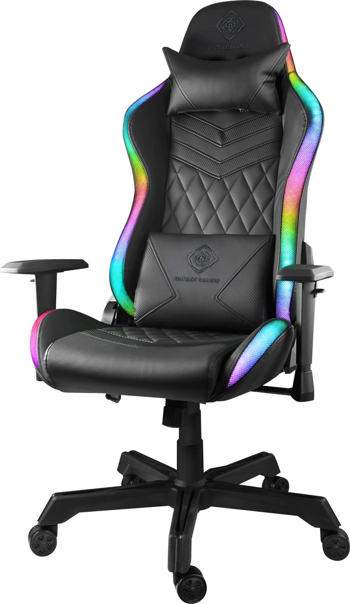 Deltaco GAM-080 Gamingstuhl Kunstleder m. RGB LED pink (GAM-080-P)