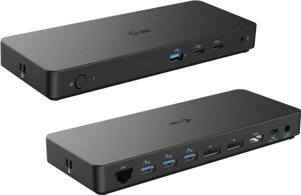 i-tec USB-C Triple Display Docking Station Gen 2 Pro + Power Delivery 100W - Kabelgebunden - USB 3.2 Gen 1 (3.1 Gen 1) Type-C - 100 W - 3,5 mm - 10,100,1000 Mbit/s - Schwarz (C31TRIPLEDOCKPDPRO2)