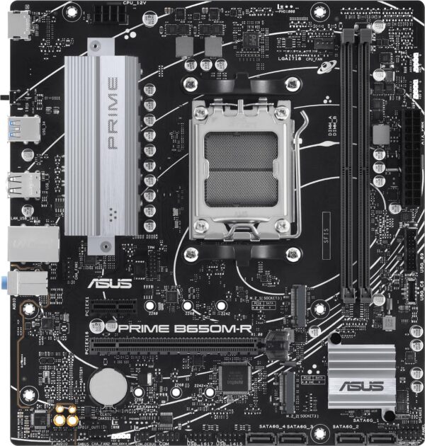ASUS PRIME B650M-R - Motherboard - micro ATX - Socket AM5 - AMD B650 Chipsatz - USB 3,2 Gen 1, USB-C 3,2 Gen 1 - 2,5 Gigabit LAN - Onboard-Grafik (CPU erforderlich) - HD Audio (8-Kanal) (90MB1H30-M0EAY0)