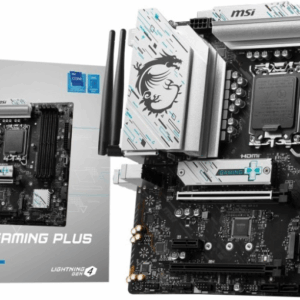 MSI B760M GAMING PLUS WIFI - Motherboard - micro ATX - LGA1700-Sockel - B760 Chipsatz - USB 3,2 Gen 1, USB 3,2 Gen 2, USB-C 3,2 Gen 1 - 2,5 Gigabit LAN, Wi-Fi 6E, Bluetooth - Onboard-Grafik (CPU erforderlich) - HD Audio (8-Kanal) (7D99-017R)