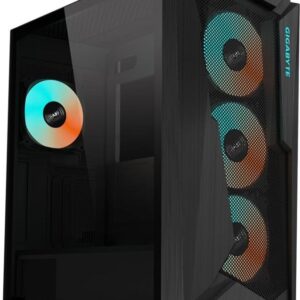 Gigabyte C301 Glass V2 - Mid tower - E-ATX - Seitenteil mit Fenster (gehärtetes Glas) - keine Spannungsversorgung (ATX) - Schwarz - USB/Audio (C301G V2)