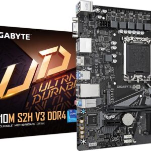 Gigabyte H610M S2H V3 DDR4. Prozessorhersteller: Intel, Prozessorsockel: LGA 1700, Kompatible Prozessoren: Intel® Celeron®, Intel® Core™ i3, Intel® Core™ i5, Intel® Core™ i7, Intel® Core™ i9,.... Unterstützte Arbeitsspeicher: DDR4-SDRAM, RAM-Speicher maximal: 64 GB, Arbeitsspeicher Typ: DIMM. Unterstützte Speicherlaufwerk-Schnittstellen: M.2, SATA III, Unterstützte Speicherlaufwerke: HDD & SSD. Maximale Auflösung: 4096 x 2304 Pixel. USB-Stecker: USB Typ-A (H610M S2H V3 DDR4)
