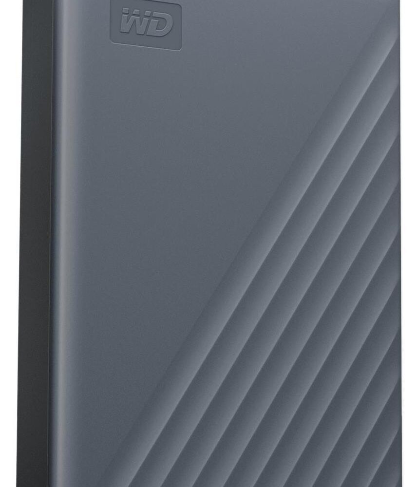 WD My Passport WDBRMD0040BGY-WESN - Festplatte - verschlüsselt - 4 TB - extern (tragbar) - USB 3.2 Gen 1 - 256-Bit-AES - silicon gray (WDBRMD0040BGY-WESN)