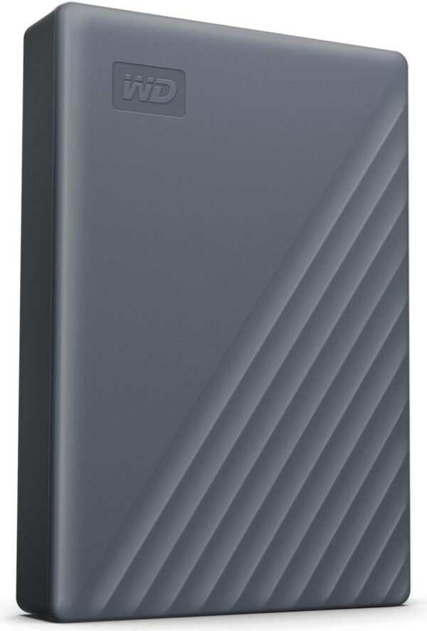 WD My Passport WDBRMD0050BGY-WESN - Festplatte - verschlüsselt - 5TB - extern (tragbar) - USB 3,2 Gen 1 - 256-Bit-AES - Silicon Gray (WDBRMD0050BGY-WESN)