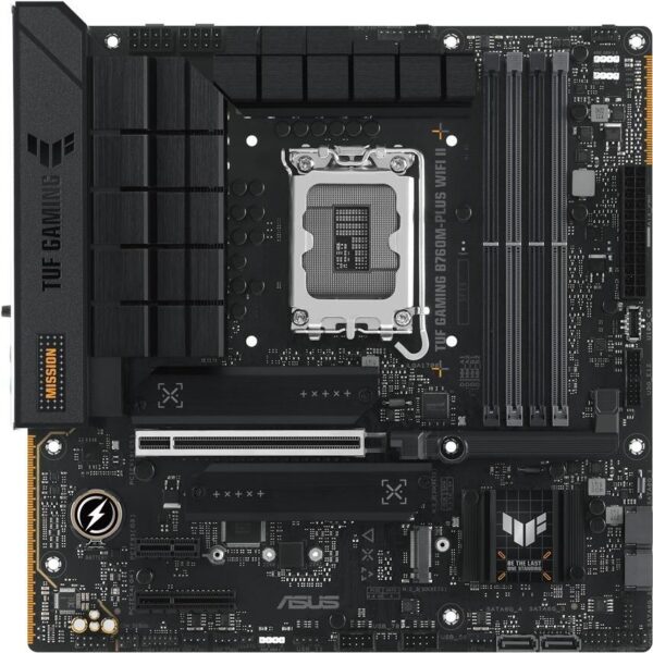 ASUS TUF GAMING B760M-PLUS WIFI II - Motherboard - micro ATX - LGA1700-Sockel - B760 Chipsatz - USB 3,2 Gen 2, USB 3,2 Gen 1, USB-C 3,2 Gen2 - Wi-Fi 6, 2,5 Gigabit LAN, Bluetooth - Onboard-Grafik (CPU erforderlich) - High Definition Audio (7,1-Channel) (90MB1HE0-M0EAY0)