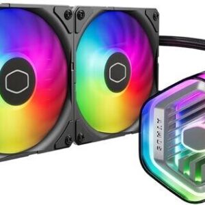 Cooler Master MasterLiquid 240 Atmos ARGB - Prozessor-Flüssigkeitskühlsystem - Kühlergröße: 240 mm - (für: LGA1700, LGA1200, LGA1151, LGA1150, LGA1155, LGA1156, AM4, AM5) - 120 mm - Schwarz (MLX-D24M-A25PZ-R1)
