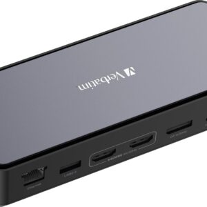 Verbatim Pro - Dockingstation - USB-C - 2 x HDMI, DP - 1GbE - 100 Watt (32173)