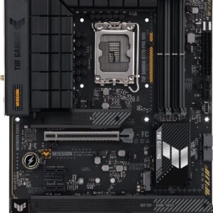 ASUS TUF GAMING H770-PRO WIFI - Motherboard - ATX - LGA1700-Sockel - H770 Chipsatz - USB-C 3,2 Gen 2x2, USB 3,2 Gen 2, USB 3,2 Gen 1, USB-C 3,2 Gen 1 - 2,5 Gigabit LAN, Wi-Fi 6, Bluetooth - Onboard-Grafik (CPU erforderlich) - HD Audio (8-Kanal) (90MB1D50-M1EAY0)