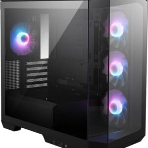 MSI MAG PANO M100R PZ - microATX Tower - Seitenteil mit Fenster (gehärtetes Glas) - keine Spannungsversorgung (ATX) - weiß - USB/Audio (306-7G24R21-809)