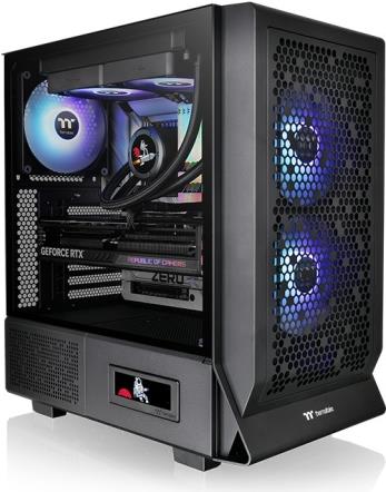Thermaltake Ceres 330 TG - Midi Tower - PC - Schwarz - ATX - EATX - micro ATX - Mini-ITX - SPCC - Gehärtetes Glas - 18,5 cm (CA-1Y2-00M1WN-01)