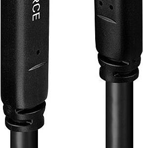 Lindy Hybrid - USB-Kabel - 24 pin USB-C (M) zu 24 pin USB-C (M) - USB 3,2 Gen 1 / DisplayPort 1,4  3 A - 8,0m - USB-C Power Delivery (60 W), unterstützt 4K 30 Hz (3840 x 2160) - Schwarz (43393)
