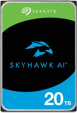 Seagate SkyHawk AI ST24000VE002 - Festplatte - 24TB - intern - 3,5" (8,9 cm) - SATA 6Gb/s - Puffer: 512MB - mit 3 Jahre Seagate Rescue Datenwiederherstellung (ST24000VE002)