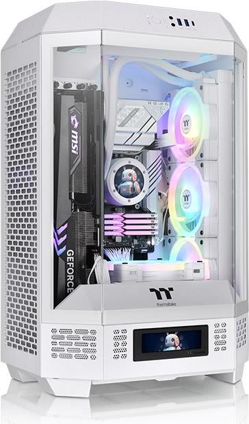 Thermaltake The Tower 300 Snow - Micro Tower - mini ITX / micro ATX - Seitenteil mit Fenster (gehärtetes Glas) - keine Spannungsversorgung - snow - USB/Audio (CA-1Y4-00S6WN-00)
