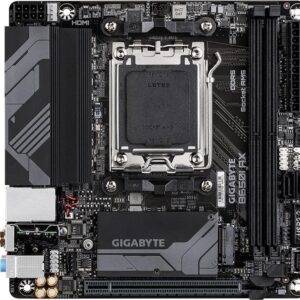 Gigabyte B650I AX - 1,0 - Motherboard - Mini-ITX - Socket AM5 - AMD B650 Chipsatz - USB 3,2 Gen 1, USB-C 3,2 Gen 1, USB 3,2 Gen 2 - 2,5 Gigabit LAN, Wi-Fi 6E, Bluetooth - Onboard-Grafik (CPU erforderlich) - HD Audio (8-Kanal) (B650I AX)